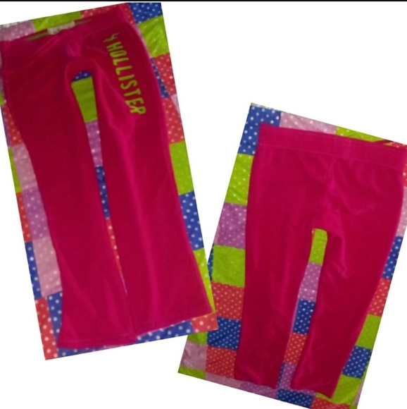 Hollister Jogger Pants Size M Hot Pink Skinny Leg - Picture 2 of 8